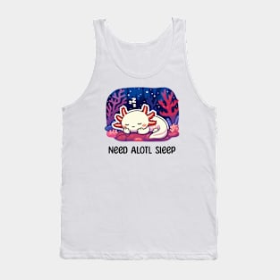 Cute Axolotl Sleeping Tank Top